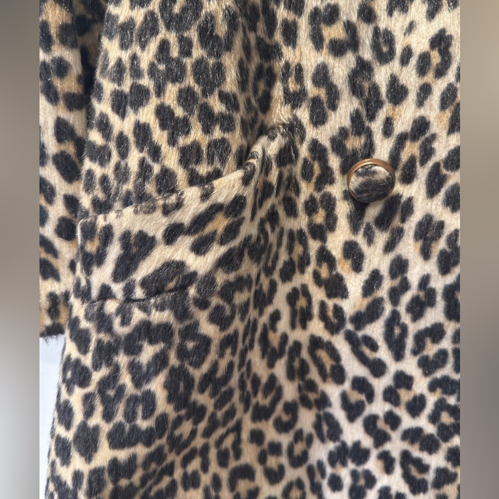 Leopard Print Faux Fur Coat - Picture 4 of 7